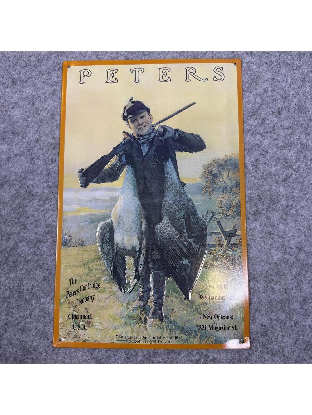 Vintage 90s Peters Cartridge & Lone Ranger Reproduction Tin Signs